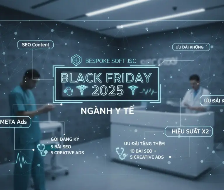 [Black Friday 2025] Ưu đãi Thiết kế Website cho Phòng khám & Bệnh viện – Bespoke Soft JSC